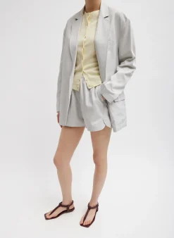 Outlet Tibi Crispy Sweater Shrunken Cardigan Butter