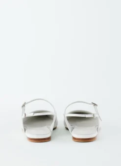 New Tibi Croc Print Rudy Flat White
