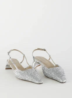 Best Tibi Curly Victor Slingback Silver