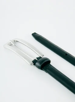 Outlet Tibi Darwin Leather Belt Black