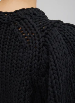 Online Tibi Deluxe Tube Yarn Sweater Mini Puff Pullover Black