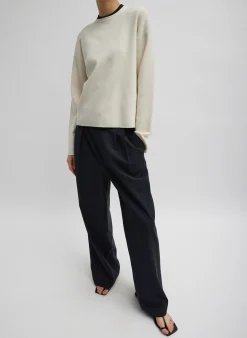 Hot Tibi Double Faced Cashmere Oversized Easy Sweater Cream