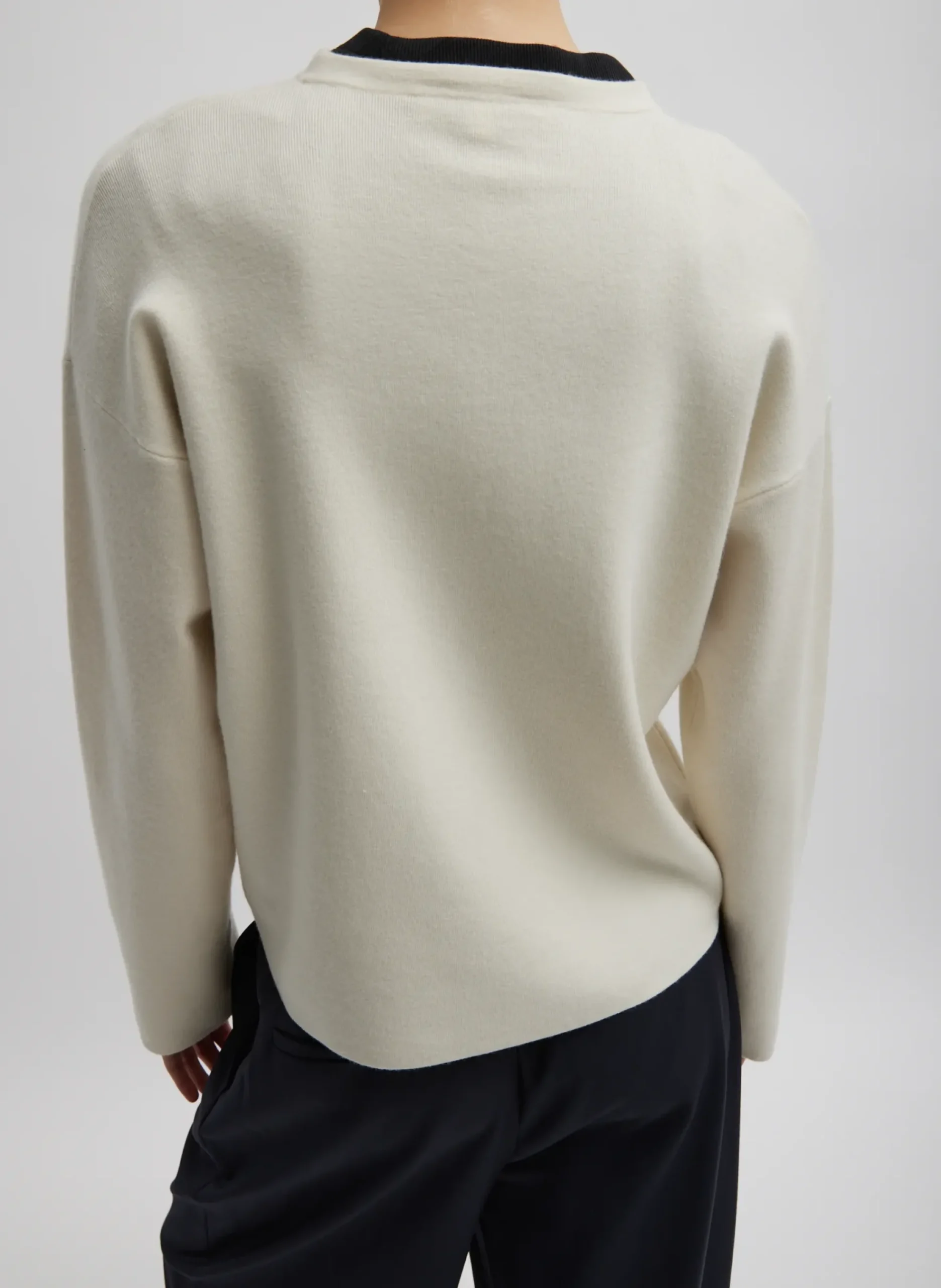 Hot Tibi Double Faced Cashmere Oversized Easy Sweater Cream