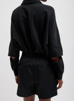 Discount Tibi Drapey Suiting Pull On Short Black