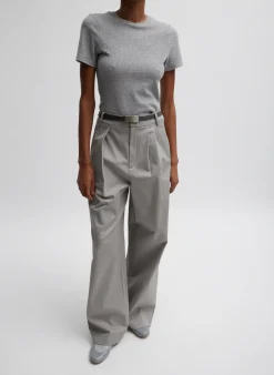 Sale Tibi Dry Loop Terry Baby T-Shirt Heather Grey