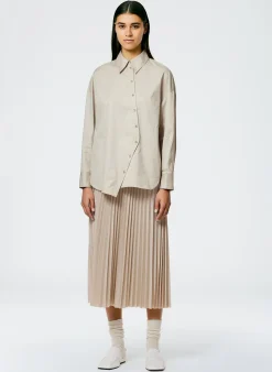 Online Tibi Eco Poplin Asymmetrical Shirt Ash