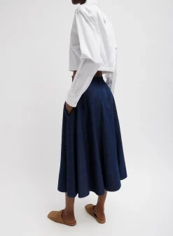 Sale Tibi Eco Poplin Cropped Shirt White