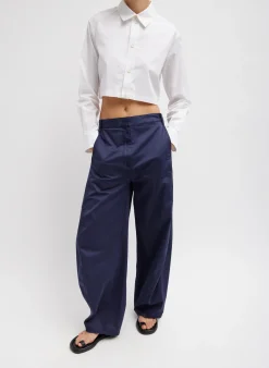 Sale Tibi Eco Poplin Cropped Shirt White