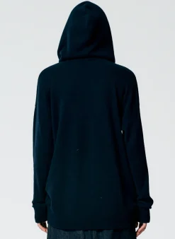 Best Tibi Feather Weight Cashmere Easy Men's Hoodie Navy