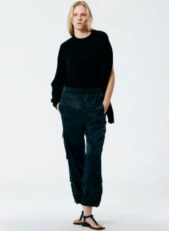 Hot Tibi Feather Weight Cashmere Easy Cocoon Tunic Black
