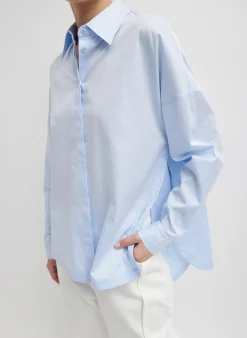 Tibi Gabe Oversized Shirt Blue