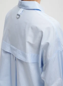 Tibi Gabe Oversized Shirt Blue