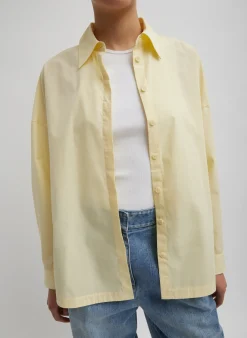 New Tibi Gabe Oversized Shirt Lemon Ice