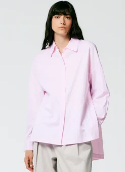 Best Tibi Gabe Oversized Shirt Pink