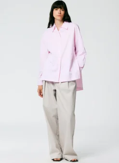 Best Tibi Gabe Oversized Shirt Pink