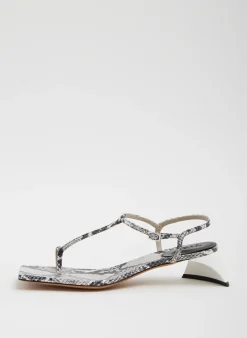 Sale Tibi Georgia Embossed Snake Sandal Grey Embossed Snake