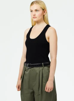 Clearance Tibi Giselle Tank Sweater Black