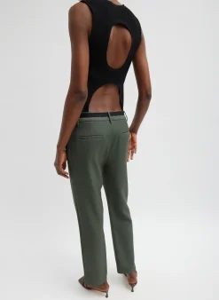 Clearance Tibi Grain De Poudre Lennon Ankle Pant Grey Pine
