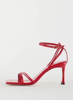 Clearance Tibi Guy Naplack Sandal Cherry Red