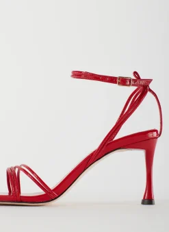 Clearance Tibi Guy Naplack Sandal Cherry Red
