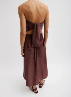 Online Tibi Italian Sporty Nylon Full Skirt Cinnamon