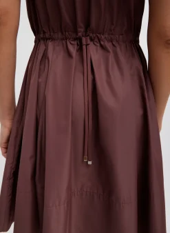 New Tibi Italian Sporty Nylon Short Tank Dress Cinnamon