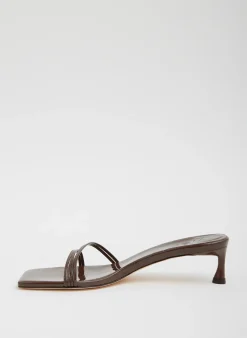 Discount Tibi Jim Naplack Sandal Brown