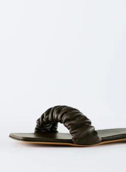 Best Tibi Jordan Nappa Sandal Brown