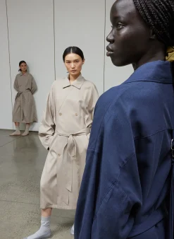 Discount Tibi Lancaster Trench Stone