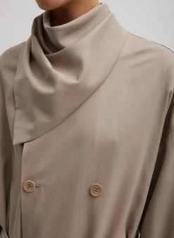 Discount Tibi Lancaster Trench Stone