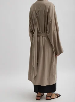 Discount Tibi Lancaster Trench Stone
