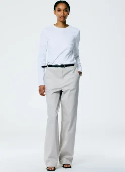 Sale Tibi Long Sleeve Fitted T-Shirt White