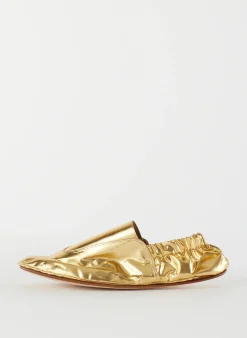 Clearance Tibi Metallic Mikhail Flat Gold