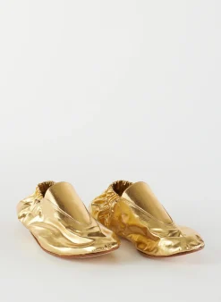Clearance Tibi Metallic Mikhail Flat Gold