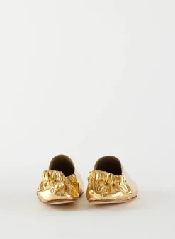 Clearance Tibi Metallic Mikhail Flat Gold
