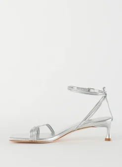 Hot Tibi Metallic Nappa Harper Sandal Silver