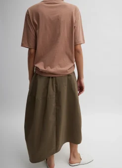 Outlet Tibi Mock Neck Unisex T-Shirt Butterscotch
