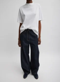 Hot Tibi Mock Neck Unisex T-Shirt White