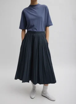 Best Tibi Mock Neck Unisex T-Shirt Dusty Navy