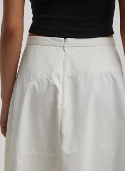 Discount Tibi Nylon Asymmetrical Balloon Skirt White