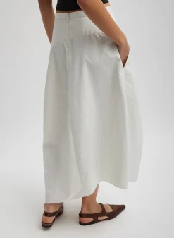 Discount Tibi Nylon Asymmetrical Balloon Skirt White
