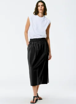 Clearance Tibi Nylon Pull On Full Skirt Black