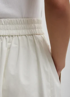 Outlet Tibi Nylon Pull On Full Skirt White