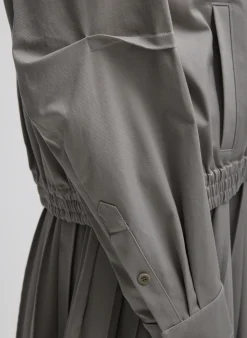 Sale Tibi Oliver Cotton Stretch Tricotine Bomber Grey Moon