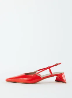 Sale Tibi Patent Leather Oscar Slingback Red