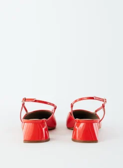 Sale Tibi Patent Leather Oscar Slingback Red