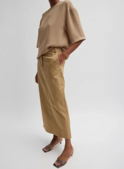 Tibi Pebble Sable Easy T-Shirt Granola