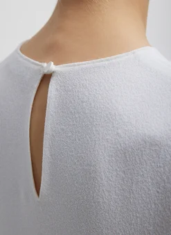 Sale Tibi Pebble Sable Easy T-Shirt White