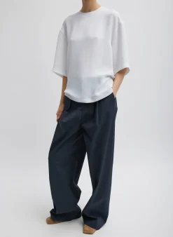 Sale Tibi Pebble Sable Easy T-Shirt White