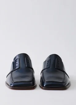 Outlet Tibi Pedro Slide Square Toe Loafer Navy